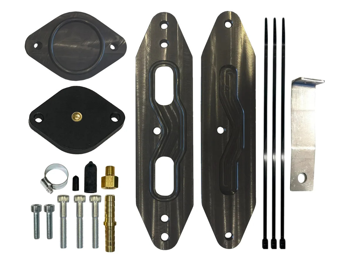 17-19 Powerstroke 6.7L Cooler upgrade kit w/Pass Through plate